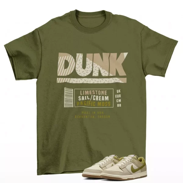 Sneaker Label Shirt Olive to Match Dunk Low Since 72 Pacific Moss HF4262-133 Jezsport.com