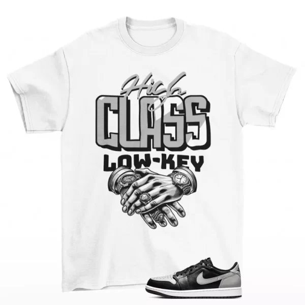 High Class Sneaker Shirt White to Match Jordan 1 Low OG Shadow CZ0790-003 Jezsport.com