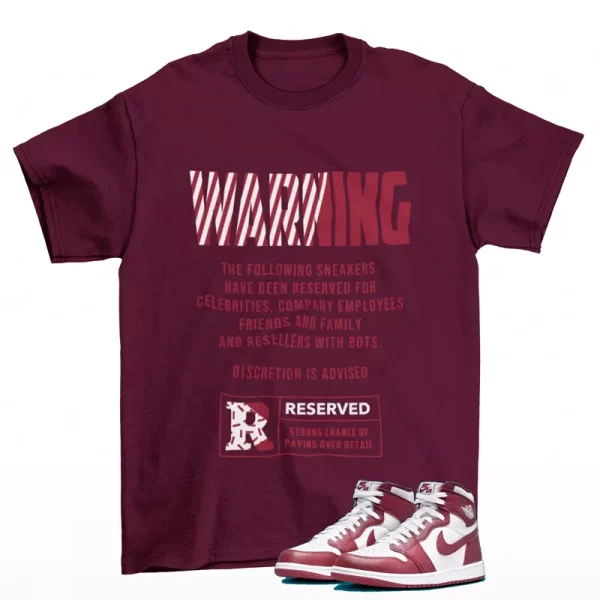 Reserved Sneaker Shirt to Match Jordan 1 High OG Team Red DZ5485-160 Jezsport.com