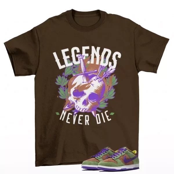 Legendary Sneaker Shirt Brown to Match Dunk Low Veneer DA1469-200 Jezsport.com