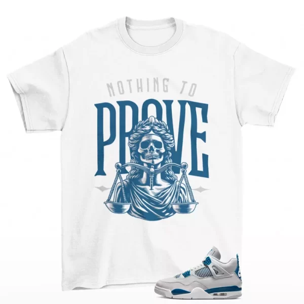 Proof Sneaker Shirt White to Match Jordan 4 Industrial Blue FV5029-141 Jezsport.com