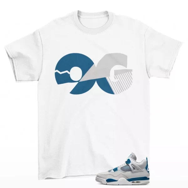 Sneaker OG Shirt White to Match Jordan 4 Industrial Blue FV5029-141 Jezsport.com