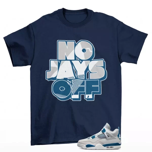 Jay All Day Sneaker Shirt Navy to Match Jordan 4 Industrial Blue FV5029-141 Jezsport.com