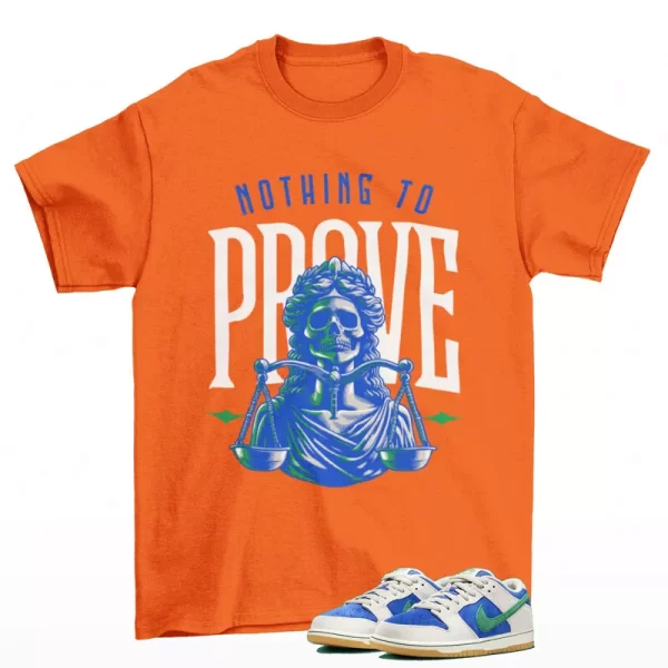 Proof Sneaker Shirt Orange to Match SB Dunk Low Hyper Royal Malachite HF3704-001 Jezsport.com