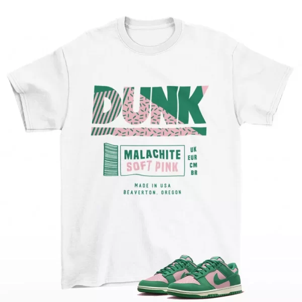 Sneaker Label Shirt to Match Dunk Low Soft Pink Malachite FZ0549-600 Jezsport.com