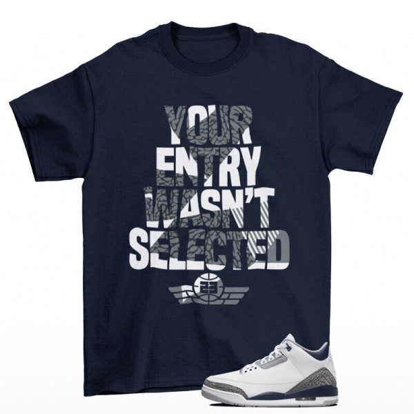 Sneaker Raffle Shirt to Match Jordan 3 Retro Midnight Navy Jezsport.com