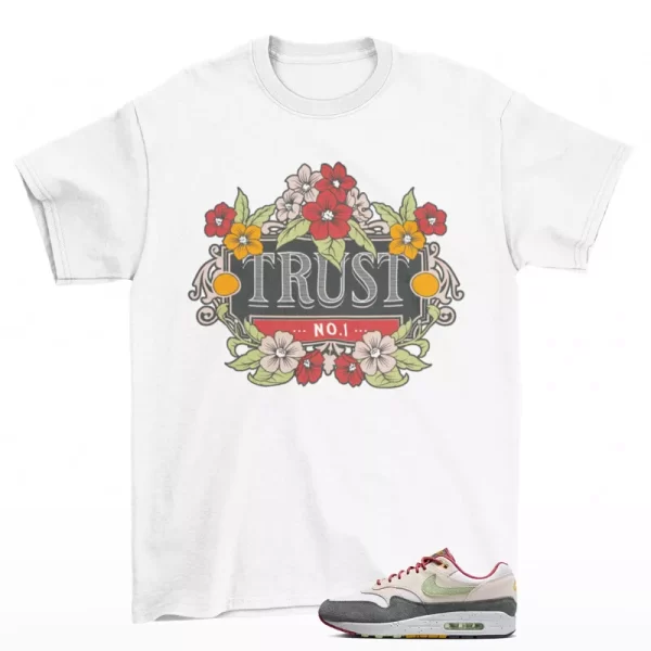 Trust Shirt White to Match Air Max 1 Easter Light Soft Pink FZ4133-640 Jezsport.com