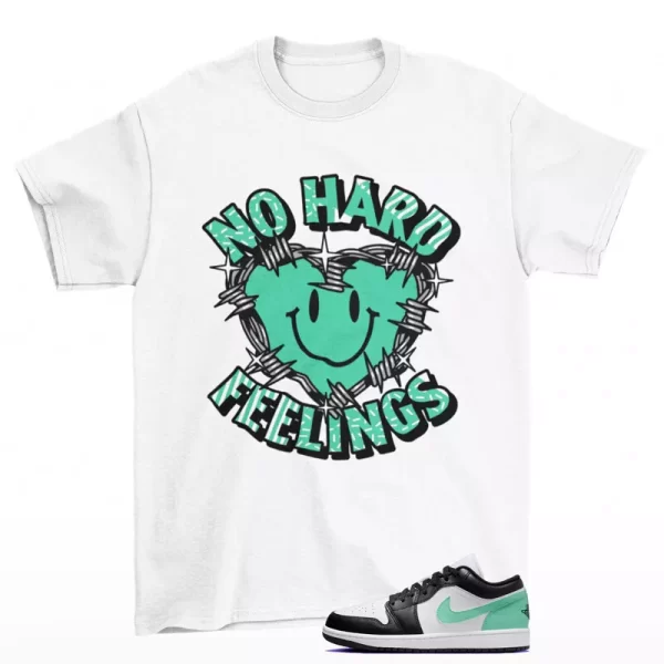 Feelings Shirt White to Match Jordan 1 Low Green Glow 553558-131 Jezsport.com