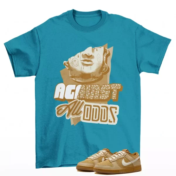 Odds Sneaker Shirt Teal to Match Dunk Low Waffle FZ4041-744 Jezsport.com