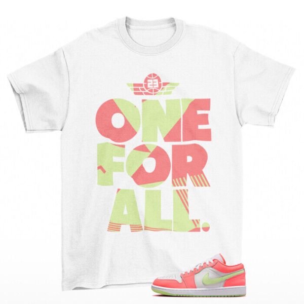 One For All Shirt Lava Glow to Match Jordan 1 Low Lava Glow FN6772-671 Jezsport.com