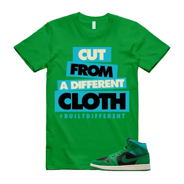 CLOTH T Shirt to match Air Jordan 1 Mid WMNS Lucky Green Black Aquatone Jezsport.com