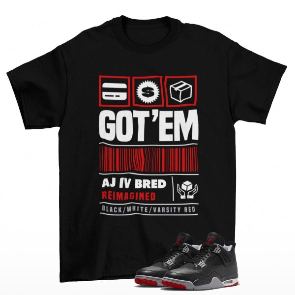 Copped Sneaker Shirt to Match Jordan 4 Retro Bred Reimagined Jezsport.com