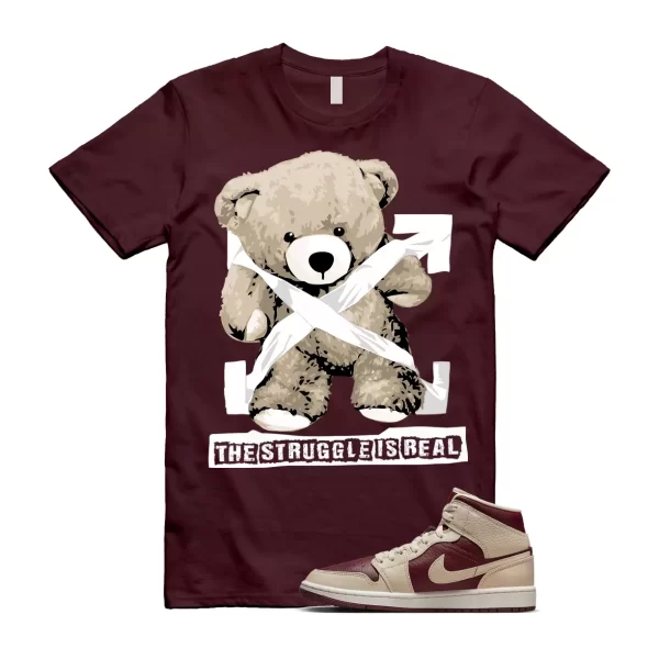 STRUG T Shirt to match Air Jordan 1 Mid WMNS Split Beach Cherrywood Red Sail Jezsport.com