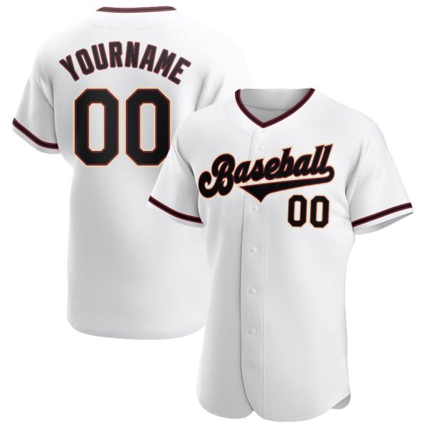 Custom Black Jersey, Personalized Black Baseball Jersey, Custom Baseball Jersey, Custom White Black-Crimson Authentic Baseball Jersey Jezsport.com