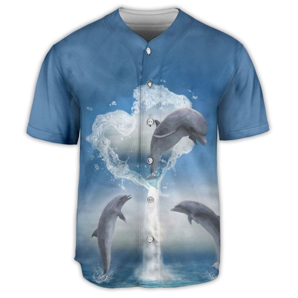 Dolphin Love Sea Freedom Life Baseball Jersey For Men and Women Jezsport.com