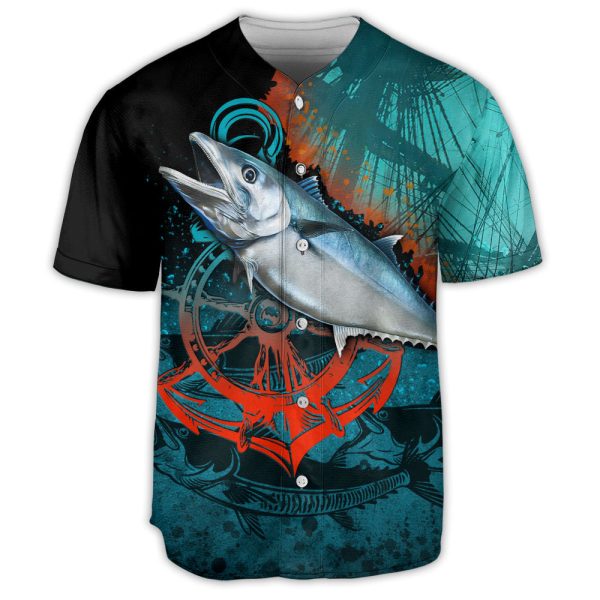 Fishing Deepsea Big Waves Undersea Baseball Jersey For Men and Women Jezsport.com