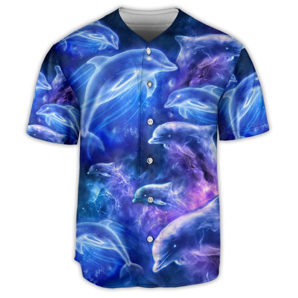 Dolphin Neon Colorful Style Baseball Jersey For Men and Women Jezsport.com