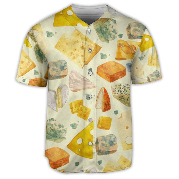 Food Cheese Art Lover Baseball Jersey For Men and Women Jezsport.com