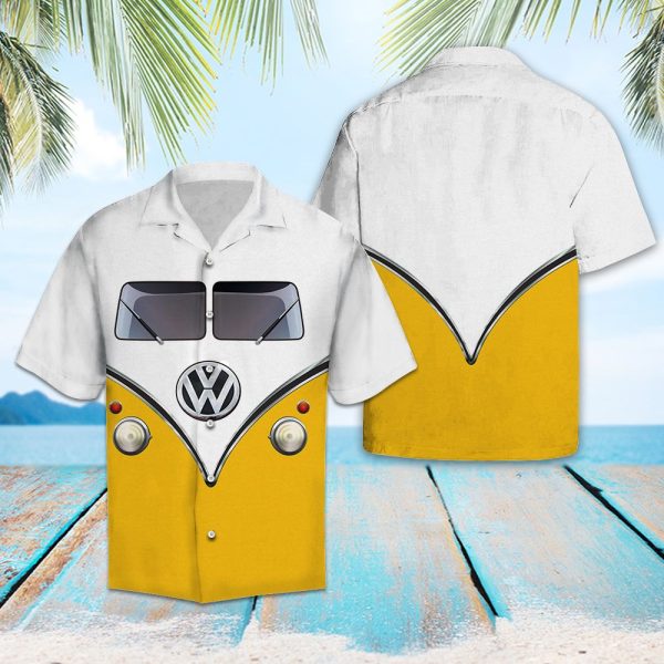 Yellow Hippie Bus Hawaii Shirt Summer Shirt For Men and Women Jezsport.com