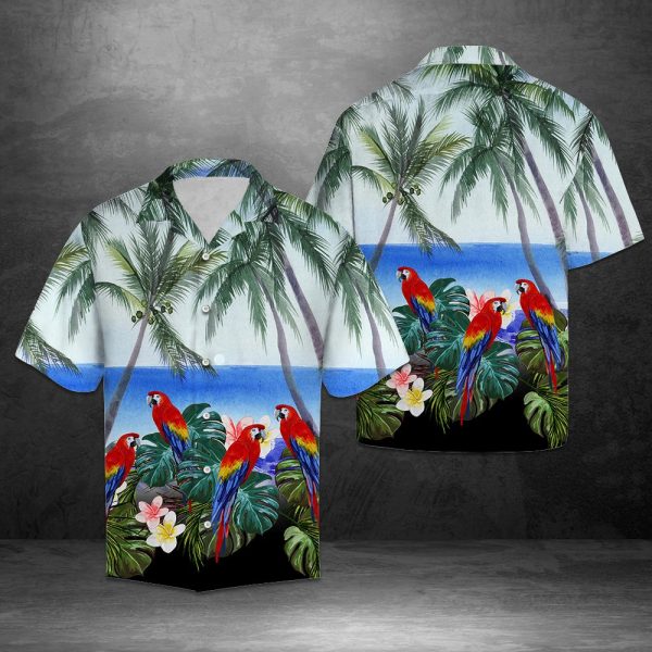 Parrot Summer Ocean Hawaii Shirt, Summer Shirt For Men and Women Jezsport.com