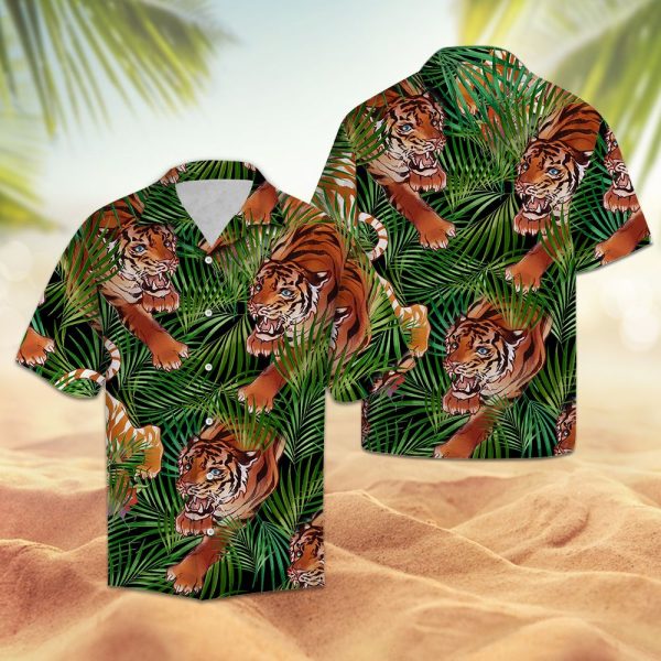 Tiger Summer Hawaii Shirt Summer Shirt For Men and Women Jezsport.com