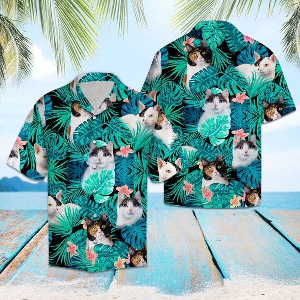 Tropical Japanese Bobtail Hawaii Shirt Summer Shirt For Men and Women Jezsport.com