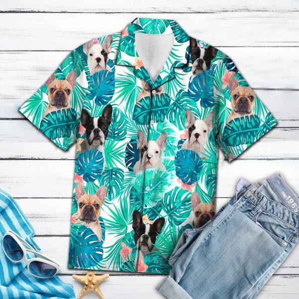 Tropical French Bulldog Hawaii Shirt Summer Shirt For Men and Women Jezsport.com