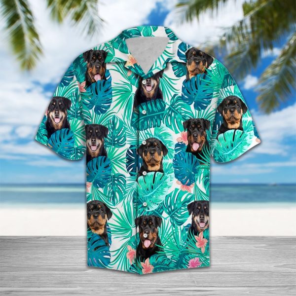 Tropical Rottweiler Hawaii Shirt Summer Shirt For Men and Women Jezsport.com