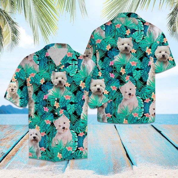 West Highland White Terrier Tropical Hawaii Shirt Summer Shirt For Men and Women Jezsport.com