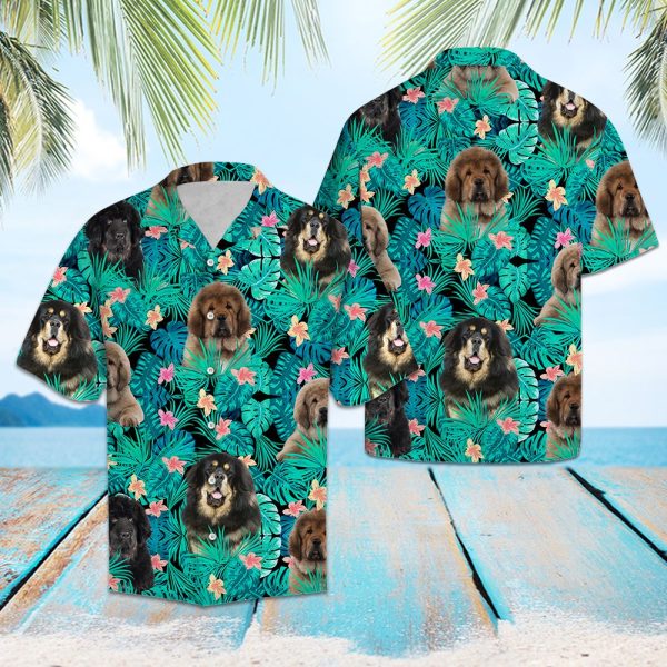 Tibetan Mastiff Tropical Hawaii Shirt Summer Shirt For Men and Women Jezsport.com