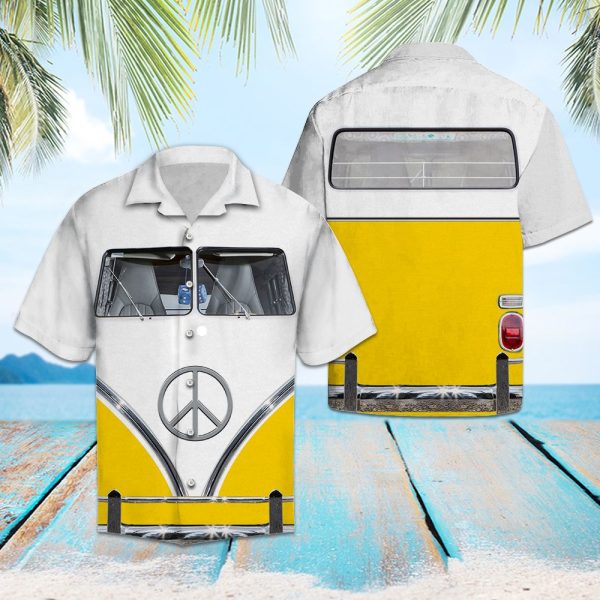 Yellow Hippie Bus Hawaii Shirt Summer Shirt For Men and Women Jezsport.com