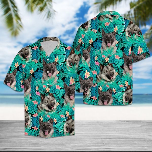 Norwegian Elkhound Tropical Hawaii Shirt, Summer Shirt For Men and Women Jezsport.com