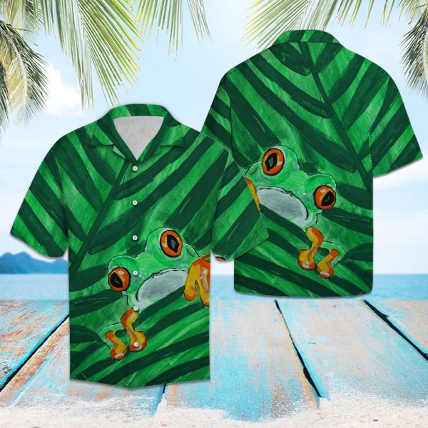 Red Eyes Tree Frog Hawaii Shirt Summer Shirt For Men and Women Jezsport.com