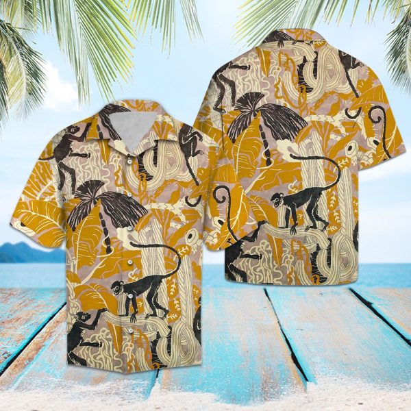 Tropical Monkey Hawaii Shirt Summer Shirt For Men and Women Jezsport.com