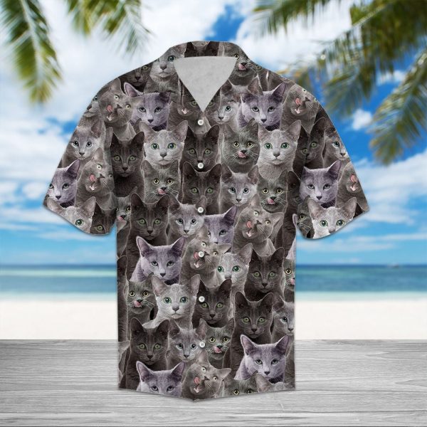 Russian Blue Awesome Hawaii Shirt Summer Shirt For Men and Women Jezsport.com