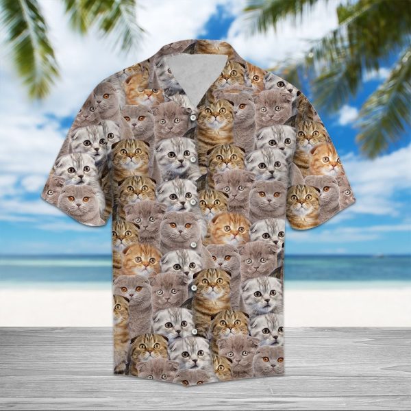 Scottish Fold Awesome Hawaii Shirt Summer Shirt For Men and Women Jezsport.com