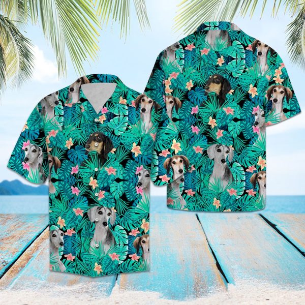 Saluki Tropical Hawaii Shirt Summer Shirt For Men and Women Jezsport.com