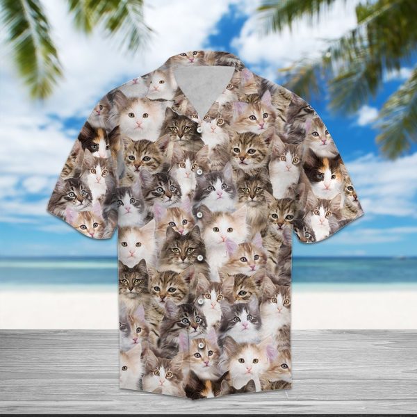 Norwegian Forest Cat Awesome Hawaii Shirt, Summer Shirt For Men and Women Jezsport.com