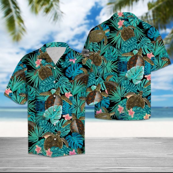 Turtle Tropical Hawaii Shirt Summer Shirt For Men and Women Jezsport.com