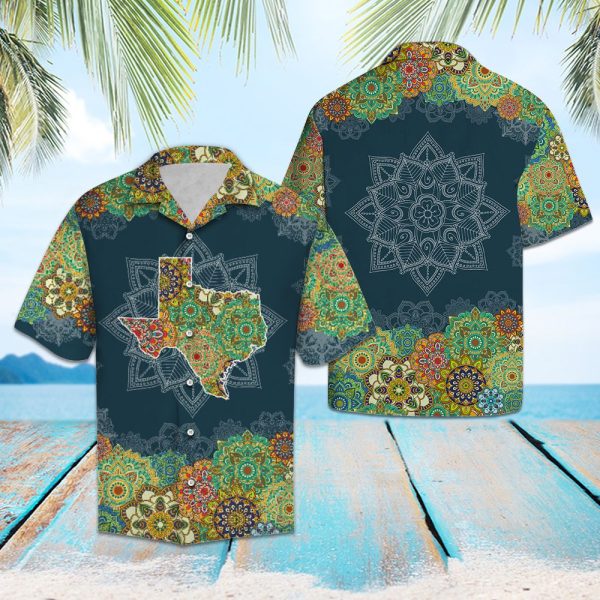 Texas Floral Mandala Hawaii Shirt Summer Shirt For Men and Women Jezsport.com