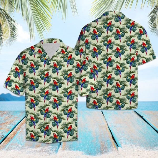 Parrot Palm Leaves Hawaii Shirt, Summer Shirt For Men and Women Jezsport.com