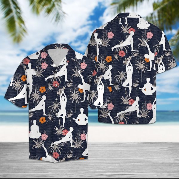 Yoga Pose Exotic Forest Hawaii Shirt Summer Shirt For Men and Women Jezsport.com