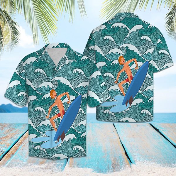 Surfing Waves Hawaii Shirt Summer Shirt For Men and Women Jezsport.com