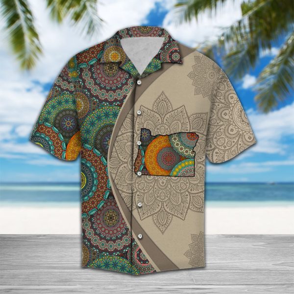 Oregon Mandala Hawaii Shirt Summer Shirt For Men and Women Jezsport.com