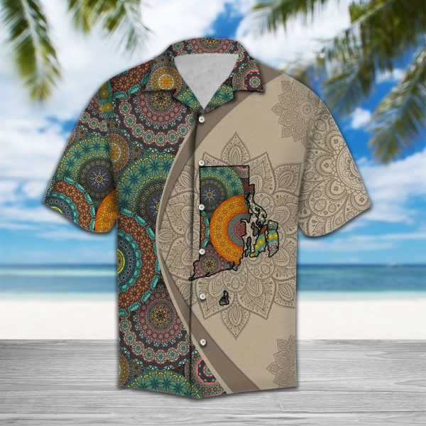 Rhode Island Mandala Hawaii Shirt Summer Shirt For Men and Women Jezsport.com