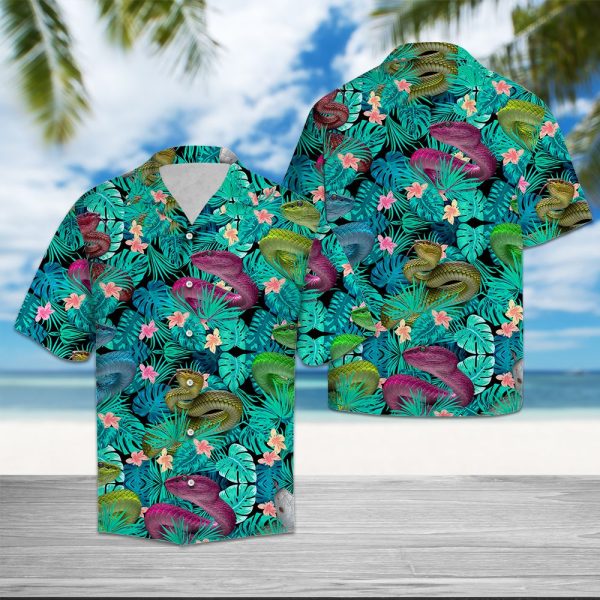 Snake Tropical Hawaii Shirt Summer Shirt For Men and Women Jezsport.com