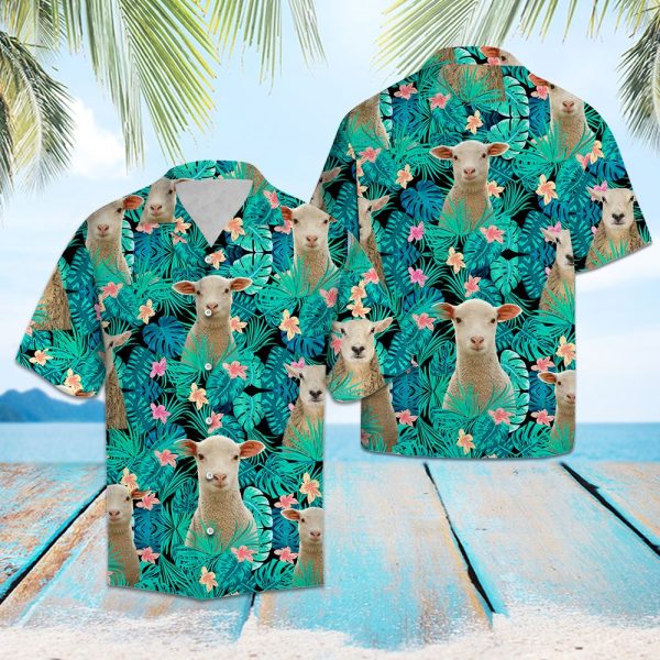 Sheep Tropical Hawaii Shirt Summer Shirt For Men and Women Jezsport.com