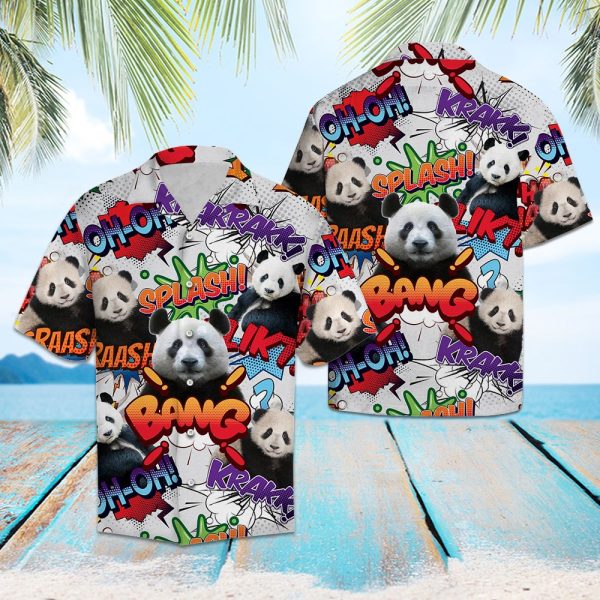 Panda Pop Art Hawaii Shirt Summer Shirt For Men and Women Jezsport.com