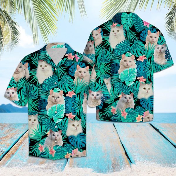 Turkish Van Green Tropical Hawaii Shirt Summer Shirt For Men and Women Jezsport.com