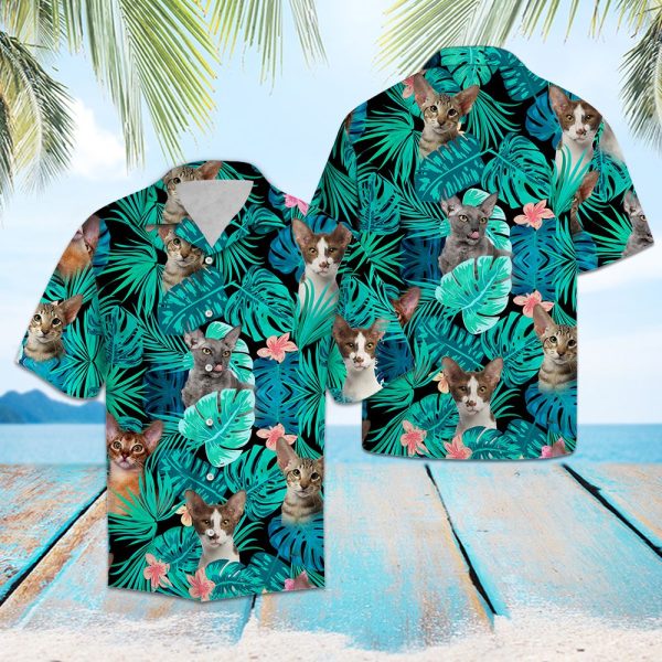 Oriental Shorthair Green Tropical Hawaii Shirt Summer Shirt For Men and Women Jezsport.com